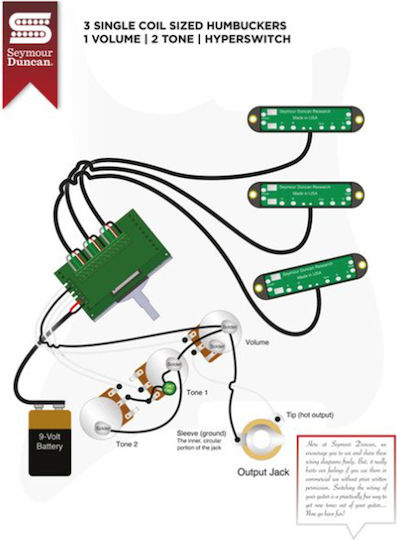 Seymour Duncan Hyperswitch Bluetooth Blade Pickup Selector Humbucker Pickup Passive for Electric Guitar