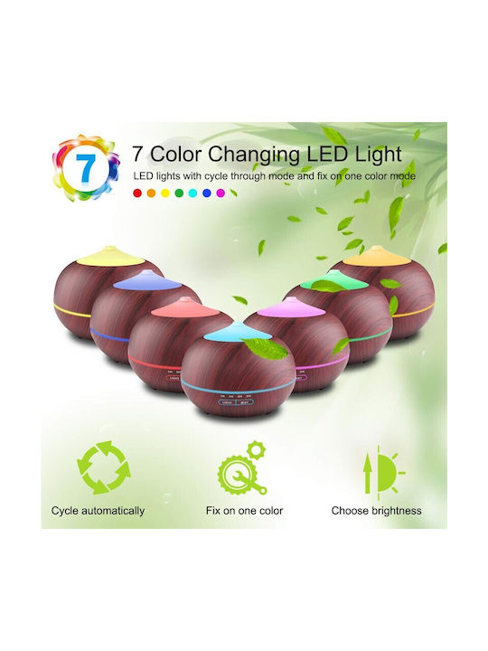 LED Aromatherapie-Diffusor mit Timer Braune 550ml 010-00-05