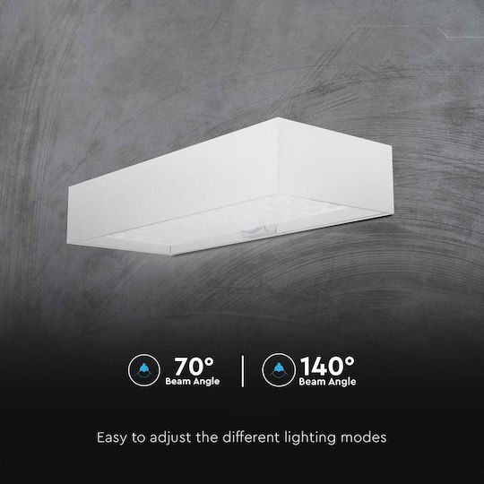 V-TAC Wall Mounted Solar Light 6W 900lm Natural White 4000K with Motion Sensor IP65 23cmx9.7cmx4.27cmcm