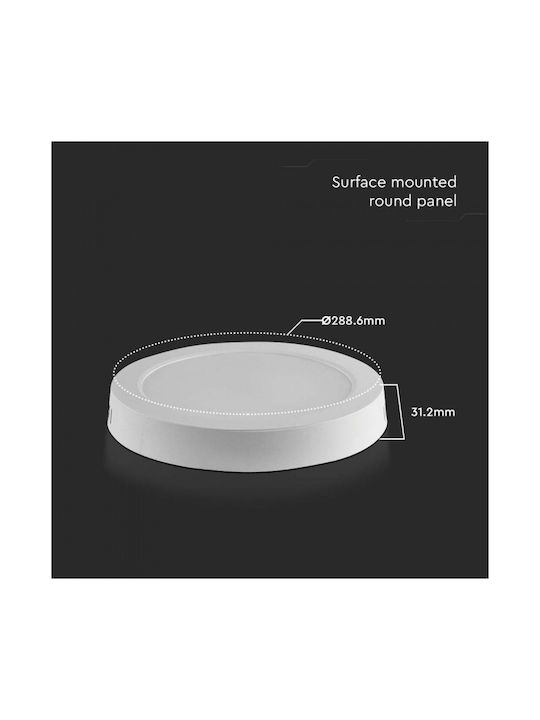 V-TAC Rotund În aer liber Panou LED Putere 6W cu Alb Natural Lumini