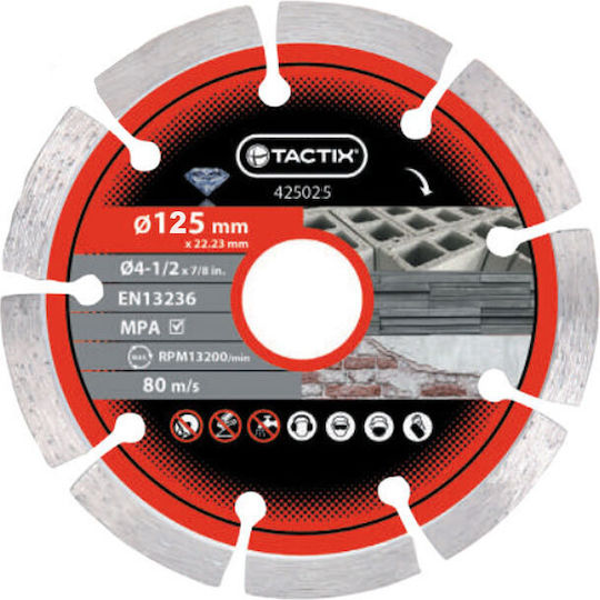 Tactix Δίσκος Κοπής Δομικών Υλικών 125mm