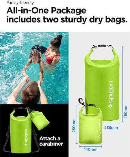 Spigen AquaShield A630 Waterproof Bag Backpack Green