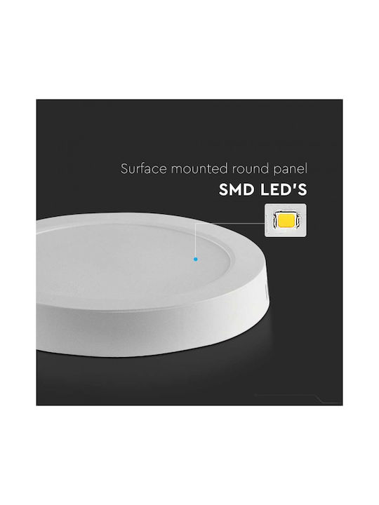 V-TAC Rund Draußen LED Panel 6W mit Kaltweiß Licht 6500K
