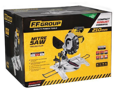 F.F. Group TMS 210 PLUS Electric Miter Saw with 1450WPower, Laser Cutting Guide & Cutting Disc with a Diameter of 210mm