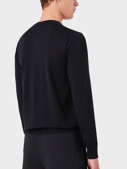 Emporio Armani Men's Long Sleeve Sweater Navy Blue