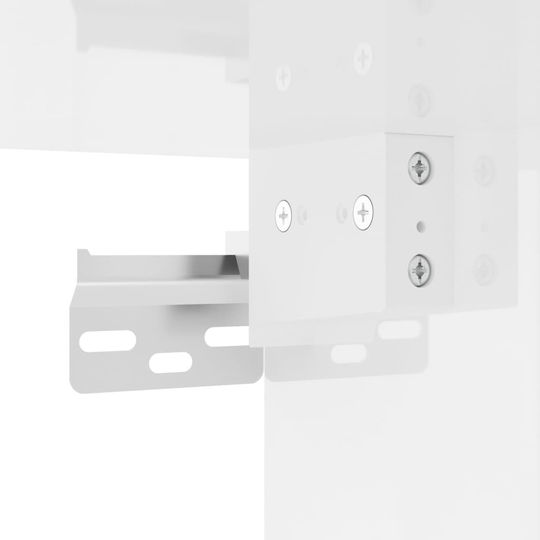 Wall-Mounted Living Room Cabinet Made of Particle Board White 34.5x34x90cm