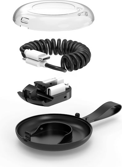 Diamandino Спирала USB към Lightning / Type-C / micro USB Кабел Черен 1.5м (DMFC31001)