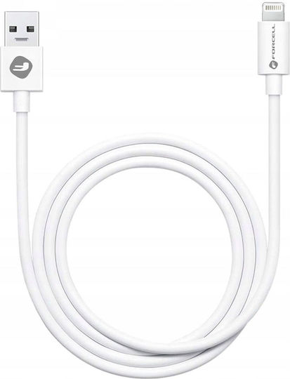 Forcell C316 USB to Lightning Cable Λευκό 1m
