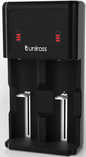 Uniross Smart Compact 3T LED USB Ladegerät 2 Batterien Li-Ion/Ni-MH Größe AA/AAA/D/18650/21700/14500
