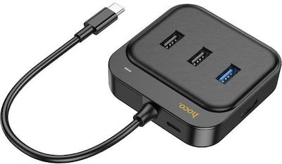 Hoco HB36 USB 3.0 Hub 5 Anschlüsse mit USB-C Verbindung (HOC-HB36c-BK)