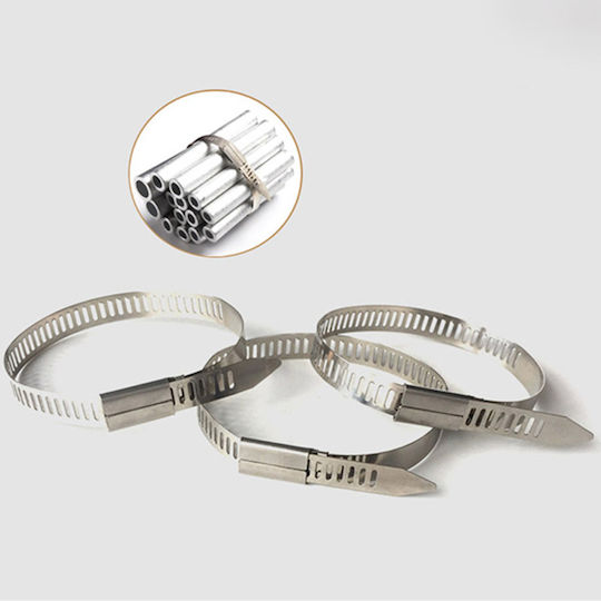 Metallische Kabelbinder 500mm x 4,6mm in Silber Farbe (20 Stück) 104031