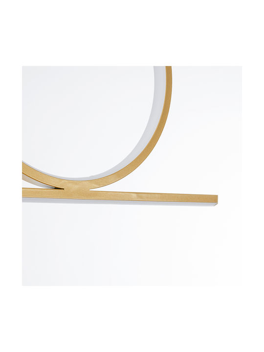 GloboStar Tereza Pendant Light Gold LED with Warm to Cool White Light Rail 110x34cm