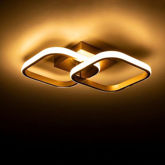 GloboStar Nora Deckenleuchte 24cm Gold mit Integrierter LED