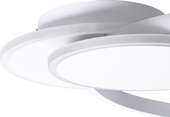 GloboStar Circuo Plafonieră de Tavan 42.5buc Albă cu LED Integrat și Telecomandă
