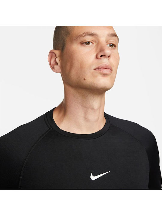 Nike Pro Warm Ανδρική Ισοθερμική Μακρυμάνικη Μπλούζα Μαύρη