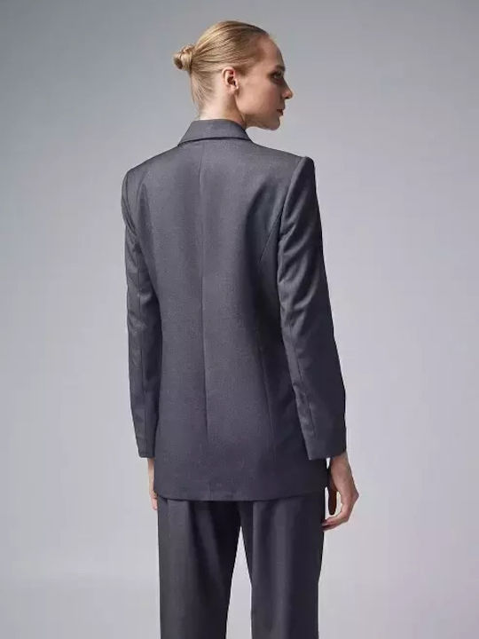 Desiree Women's Double Breasted Blazer Gray
