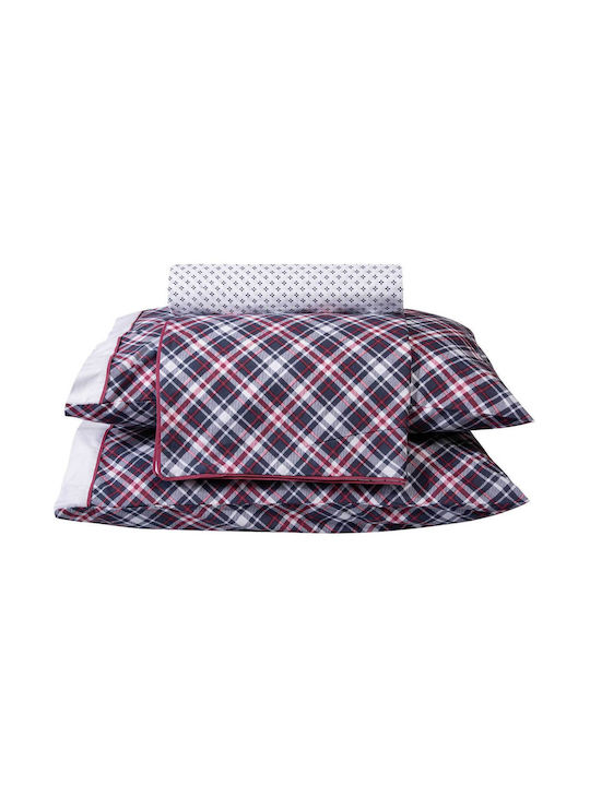 Greenwich Polo Club Duvet Cover Set Queen with 2 Pillowcases 220x240 2171 Red - White - Blue