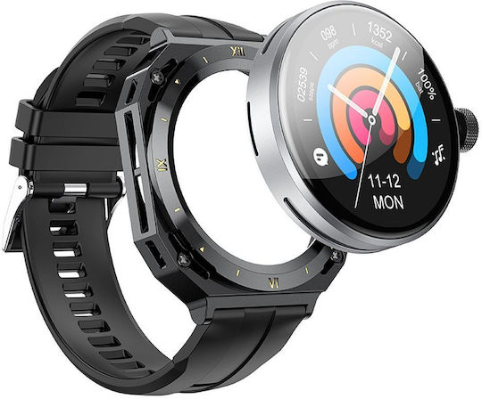 Hoco Y14 Smartwatch with Heart Rate Monitor (Black)