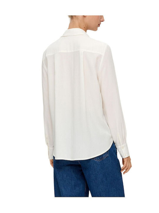 S.Oliver Women's Blouse Long Sleeve White