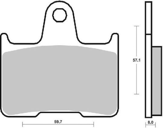 SBS Motorcycle Brake Pads Rear for Kawasaki ZZR 1400