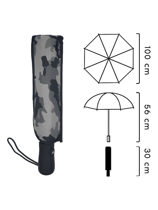 Windproof Umbrella Compact Gray