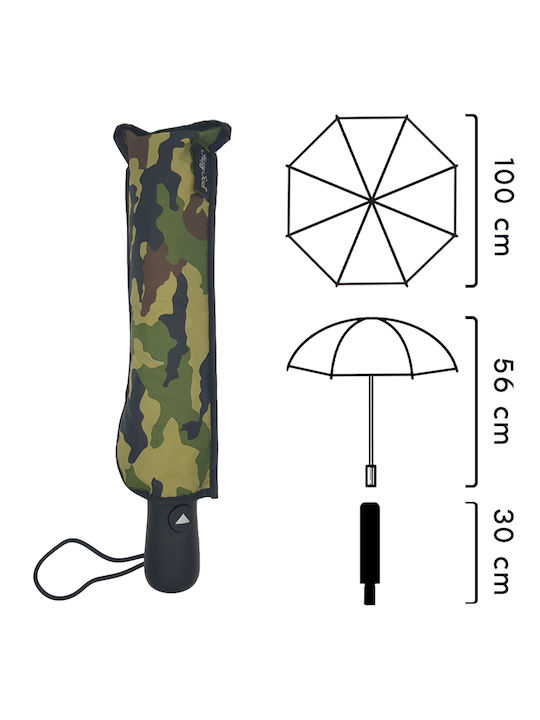 Windproof Umbrella Compact Green