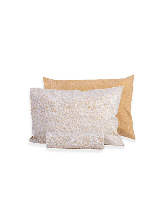 Nef-Nef Homeware Duvet Cover Set Cotton Single with Pillowcase 170x240 Inspire Gold