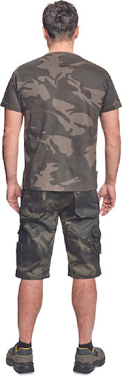 Cerva T-shirt Militär 100% Baumwolle in Khaki Farbe