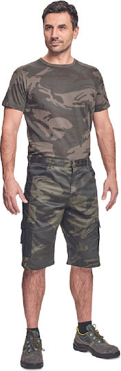 Cerva T-shirt Militär 100% Baumwolle in Khaki Farbe