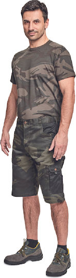 Cerva T-shirt Militär 100% Baumwolle in Khaki Farbe