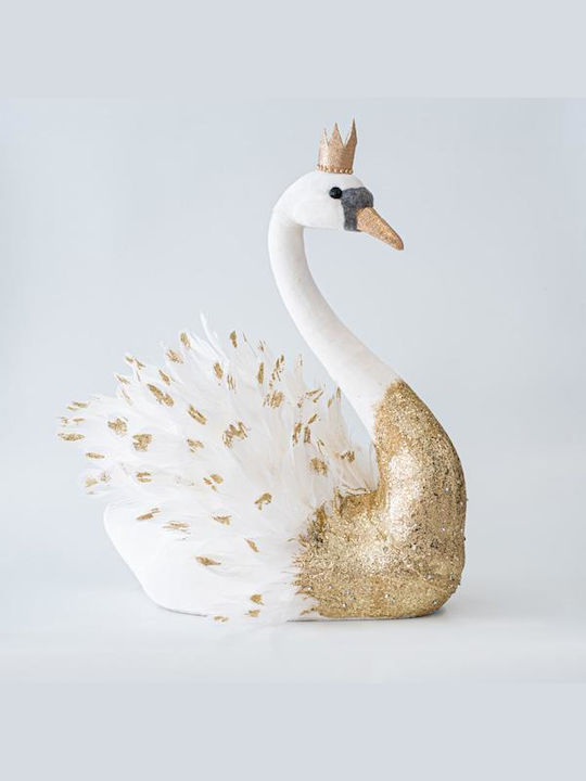 Eurolamp Christmas Fabric Figure Swan Gold Height 50cm