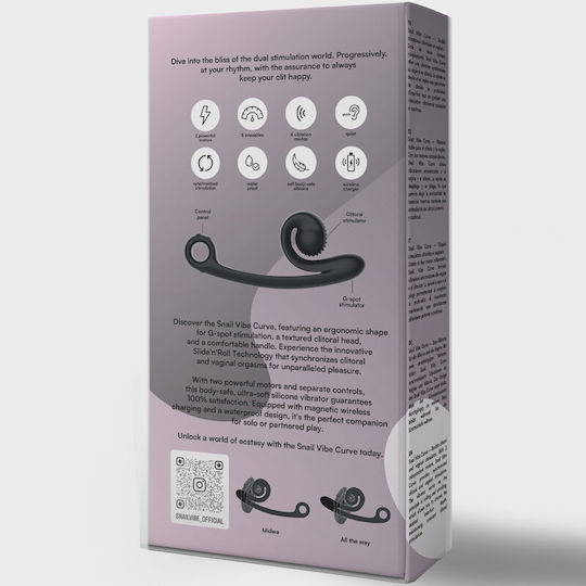 Snail Vibe Κλειτοριδικός Δονητής 14cm Μαύρος