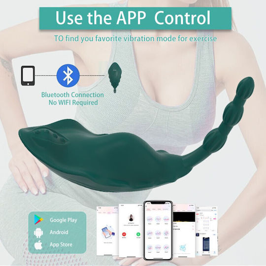 Dragon Δονητής για Ζευγάρια με Remote Control Πράσινος