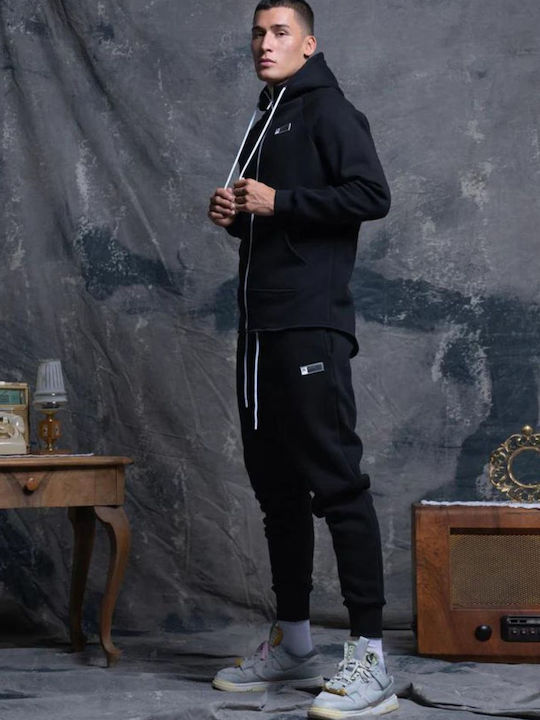 Black Hooded Cardigan