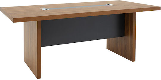 Professional Office Oscar Wooden Grey / Walnut 200x100x76cm