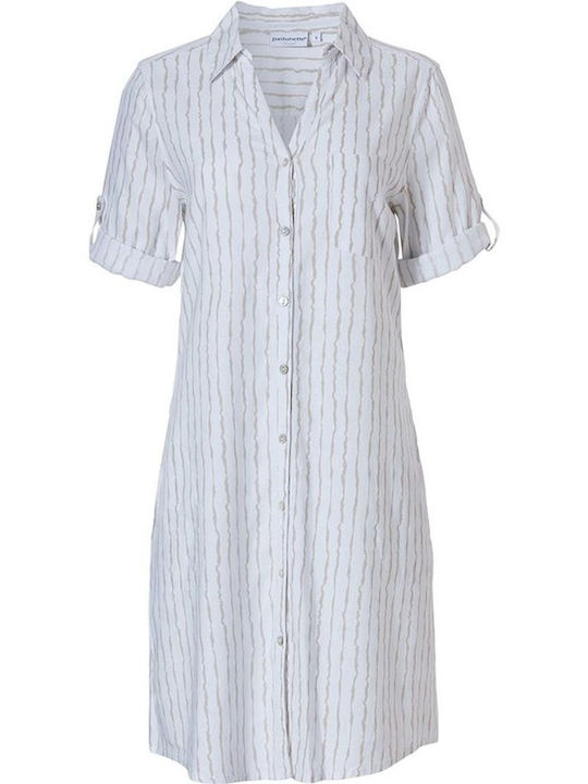 Dress with trouacar sleeves - sandy stripes - 16231-216-6 Pastunette