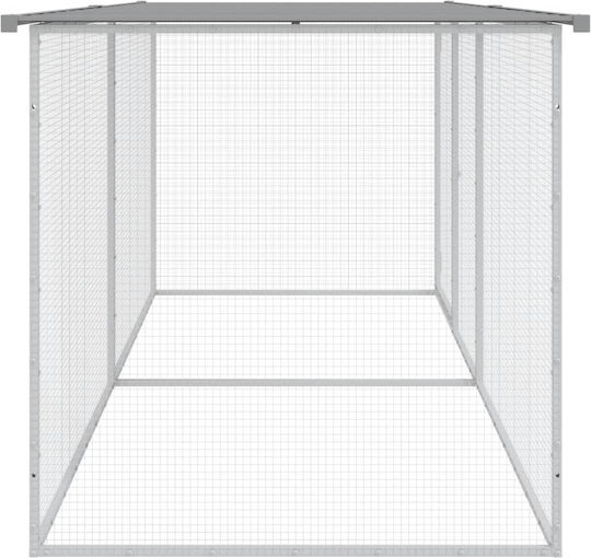 vidaXL Geflügelstall Metallisch L2.03 x B0.98 x H0.9m.