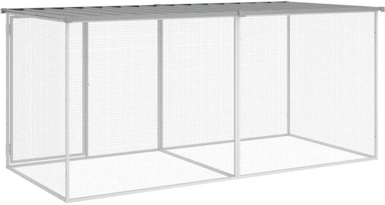 vidaXL Geflügelstall Metallisch L2.03 x B0.98 x H0.9m.