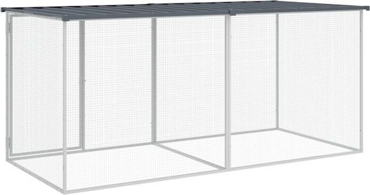 vidaXL Metallic Poultry Coop L2.03 x W0.98 x H0.9m