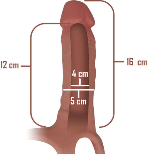 Intense Gurtzeug mit Dildo 16cm in Hautfarbe