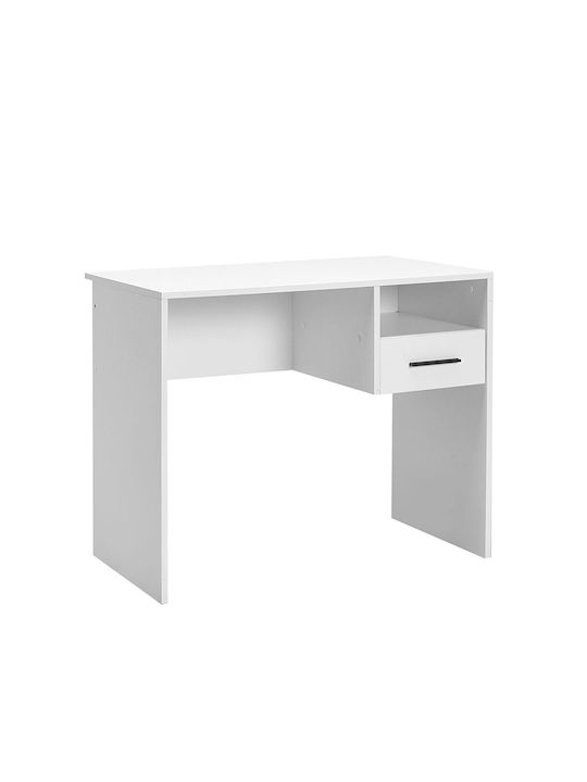 Γραφείο Ξύλινο Λευκό 90x52x75εκ.