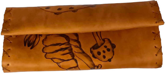 One Tobacco Pouch With Magnetic Clasp Brown