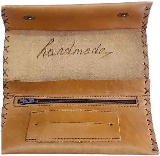 One One Tabaktasche Aus Künstliches Leder Braun Handgefertigt Mit Magnetverschluss