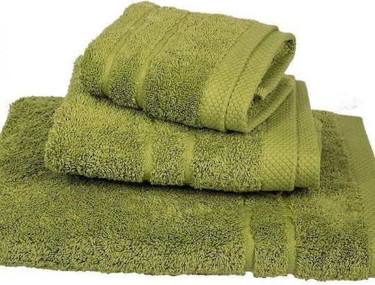 Le Blanc Badehandtuch Gekämmte 80x145εκ. Olive oil 600gr Gewicht 600gr/m²