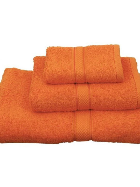 Viopros 3pc Bath Towel Set Classic 640387 Orange Weight 480gr/m²