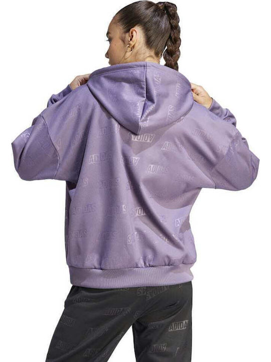 Damen Sweatshirt Kapuzen Lila