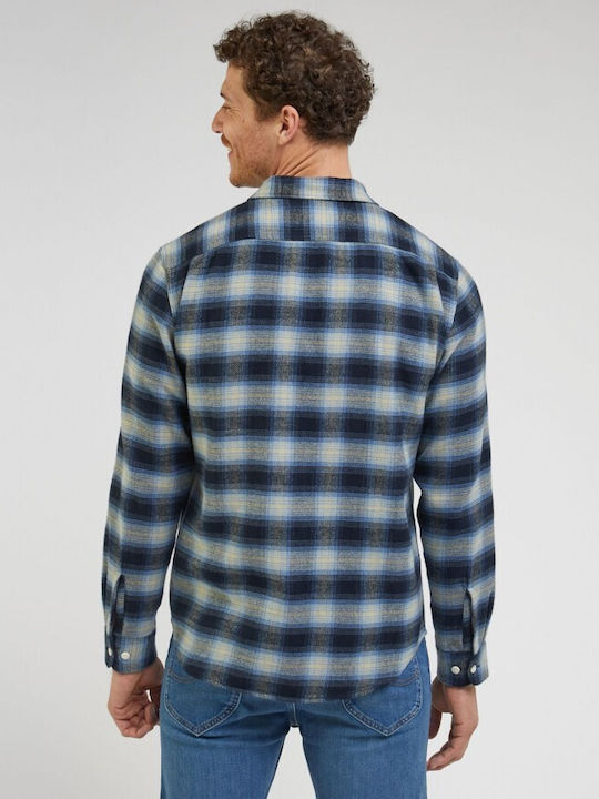 Lee Men's Shirt Long Sleeve Flannel Checked Multicolour