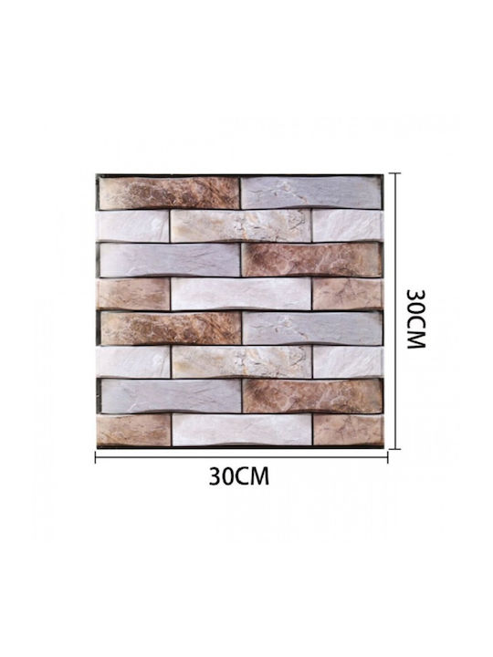 Panouri Decorative 3D Autoadezive Multicolore 30x30cm 12 Bucăți