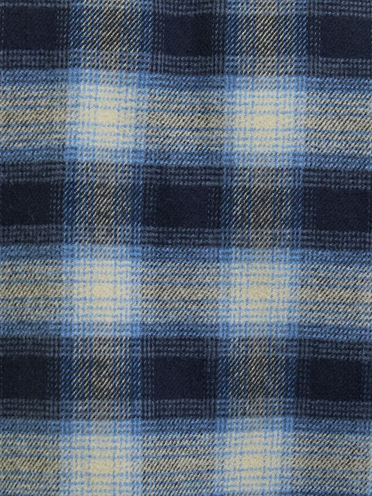 Long Sleeve Flannel Shirt in a Loose Fit Checked Multicolour