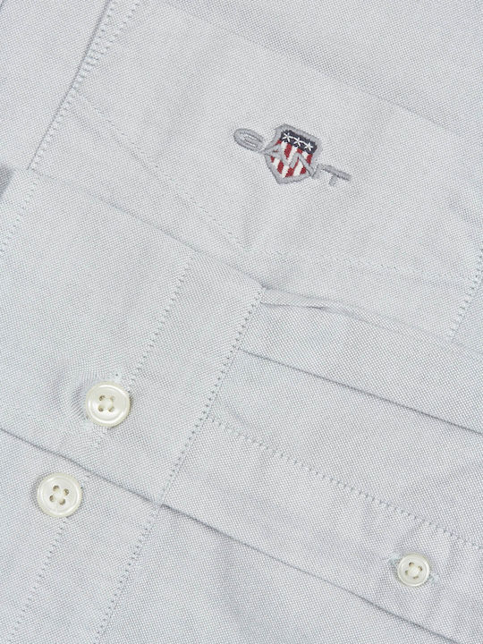 Long-sleeved Cotton Shirt Gray